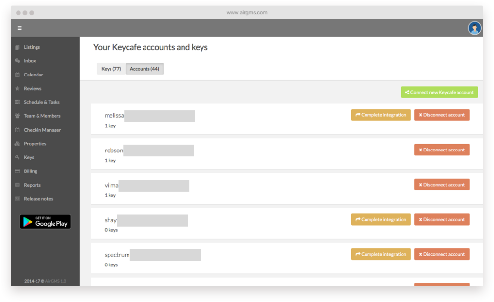 Airbnb key exchange iGMS