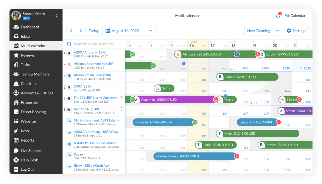 iGMS Channel Manager for rental businesses. Manage maintenance fees and service fees