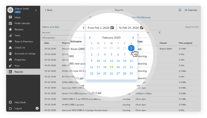 iGMS Tasks calendar