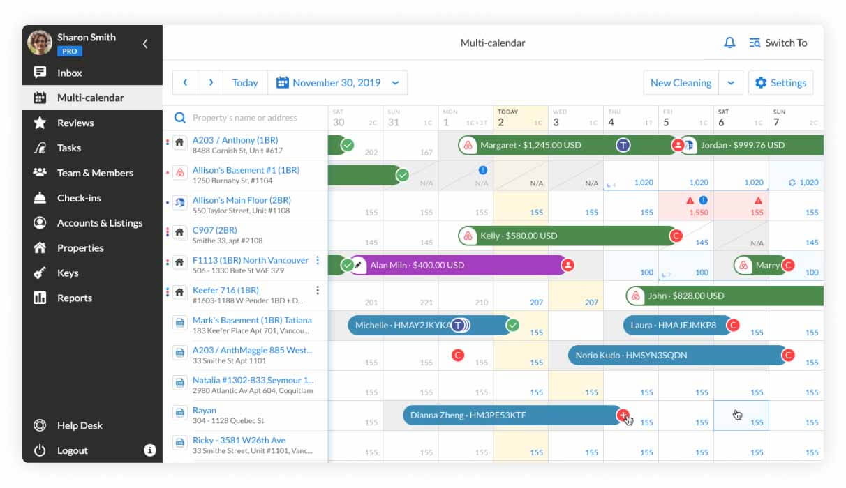 Booking.com integration Multi-calendar