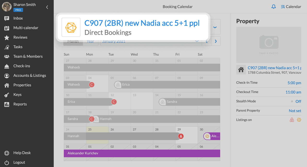 iGMS Direct Booking Calendar