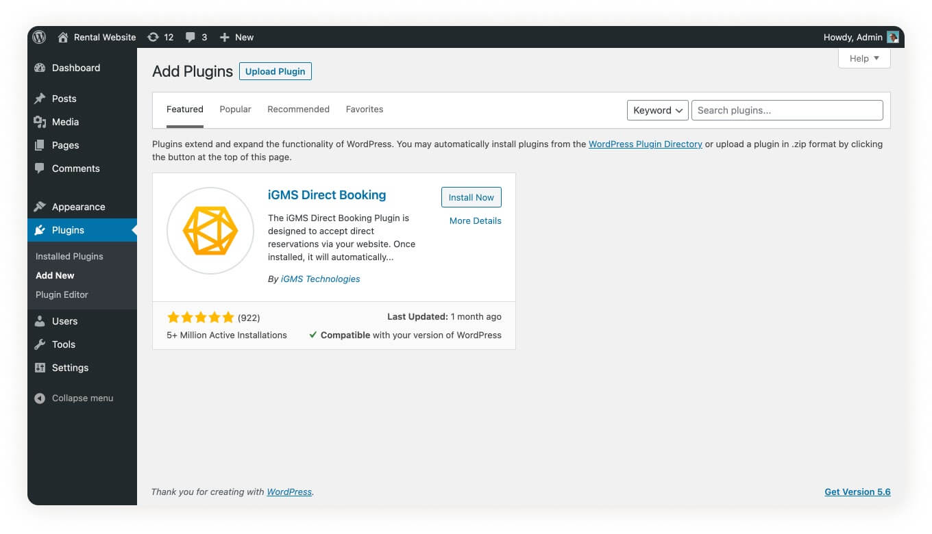 iGMS Direct Booking WordPress Plugin