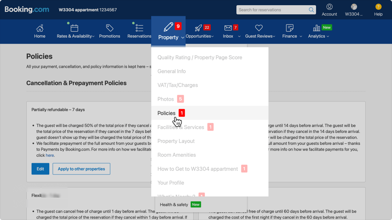 Booking.com cleaning fee