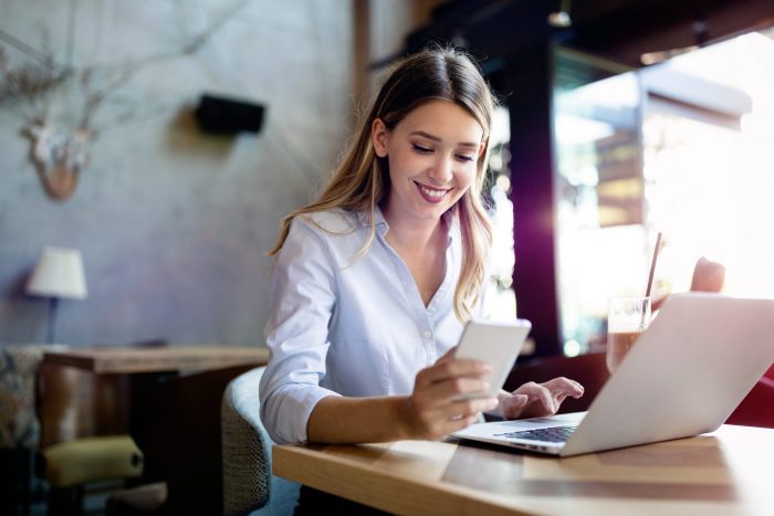 woman working in vacation rental management