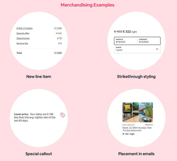 Airbnb Merchandising Examples