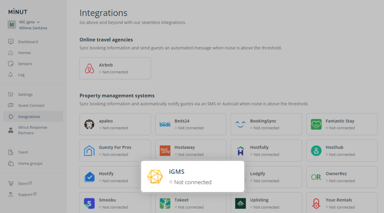 How Does IGMS Integrate With Minut?